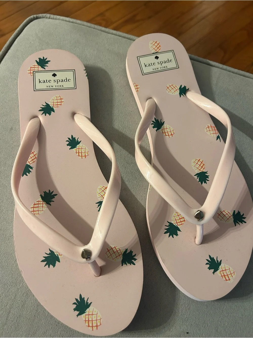 kate spade Pink Pineapple Pattern Flip Flops